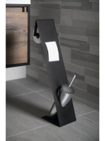 Sapho Ridder WC kefe- és WC papírtartó állvány, fekete/króm