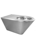 Nofer fali WC csésze 37x34x70 cm, matt inox 13011.S - Fürdős