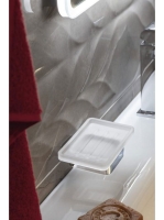 Sapho Everest tejüveges szappantartó, króm 1313-47 - Fürdősz