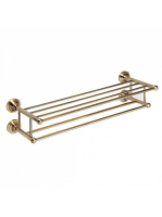 Bemeta Retro Dupla törölközőtartó polc 66,5 cm, bronz 144102