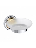 Bemeta Retro üveg szappantartó, króm/arany 144208028 - Fürdő