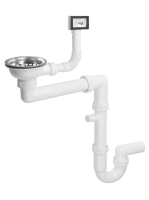 Sapho Bruckner helytakarékos mosogatószifon 40 mm átmérővel,