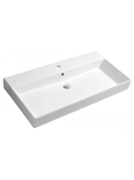 Sapho Kare kerámia mosdó 85x46 cm, fehér 17085 - Fürdőszoba