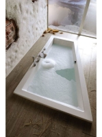 Polysan Triangl aszimmetrikus balos kád 180x120x50 cm, fehér