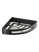 Sapho Smart sarokpolc zuhanyzóba 210x45x210mm, matt fekete 2