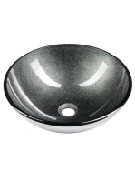 Sapho Beauty Skin üvegmosdó 42x14 cm, metál szürke 2501-16 -