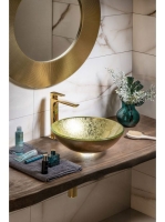 Sapho Beauty üvegmosdó 42x14 cm, arany 2501-22 - Fürdőszoba