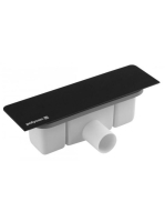 Polysan Kazuko zuhanytálca szifon D40 matt fekete 26337 - Fü