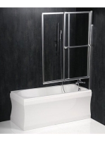 Polysan Olbia teleszkópos kádparaván 123x140 cm, csiszolt al