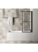 Polysan Kagera teleszkópos kádparaván 71x140 cm, matt fekete