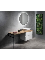 Sapho Sharon ovális LED tükör 80 cm, matt fekete 31255CI - F