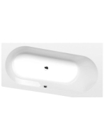 Polysan Astra WR aszimmetrikus akril kád, 165x90 cm, jobbos