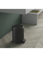 Sapho Potty pedálos szemetes 5l, Soft Close, matt fekete 320