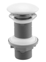 Sapho Isvea Click Clack lefolyószelep, fehér kerámia fedélle