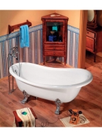 Polysan Rectime szabadonálló kád 170x78 cm, króm lábbal 4212