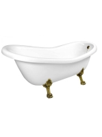 Polysan Rectime szabadonálló kád, 170x78cm, bronz lábbal 421