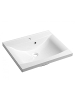 Sapho Luciola öntöttmárvány mosdó 60x48 cm túlfolyóval, fehé