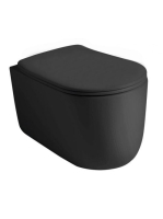 Sapho Kerasan Nolita fali WC, rimless, matt fekete 531431 -