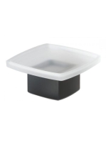 Sapho Lounge tejüveges szappantartó, matt fekete 545114 - Fü