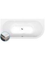 Polysan Viva aszimmetrikus Slim kád 175x80x47 cm, balos, feh