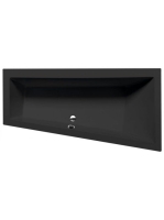 Polysan Andra Jobbos aszimmetrikus kád 180x90 cm, matt feket