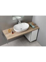 Sapho Gsi Pura pultra helyezhető kerámia mosdó 60x37 cm, Ext