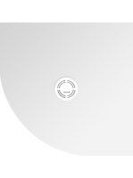 Polysan Flexia öntött márvány íves zuhanytálca 80x80 cm, feh