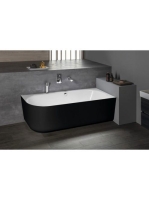 Polysan Sussi R jobbos szabadon álló kád 150x70x50 cm, feket