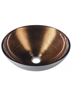 Sapho Murano Wenge üvegmosdó 40x14 cm, réz/ezüst AL5318-66 -