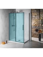 Polysan Altis Line Black oldalfal 100x200 zuhanyajtóhoz, tra