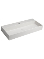 Sapho Quadrado beton mosdó Click-Clack lefolyóval 96x44 cm,