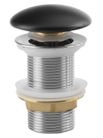 Sapho Klik-klak mosdólefolyó kerámia fedéllel, matt fekete A