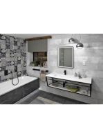 Sapho Aruba tartókonzol 178,4x49 cm, matt fekete ARK180 - Fü