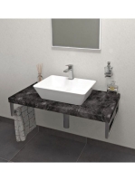 Sapho Avice mosdópult 80x49,5 cm, zúzott kő AV089 - Fürdőszo