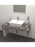 Sapho Avice mosdópult 110x49,5 cm, szürke kő AV1110 - Fürdős