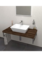Sapho Avice mosdópult 110x49,5 cm, sötét tölgy AV1111 - Fürd