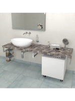 Sapho Avice mosdópult 120x49,5 cm, szürke kő AV1210 - Fürdős