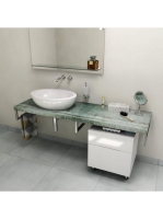 Sapho Avice mosdópult 120x49,5 cm, akvamarin AV126 - Fürdősz