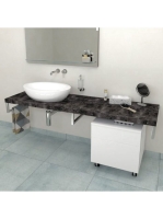 Sapho Avice mosdópult 120x49,5 cm, zúzott kő AV129 - Fürdősz