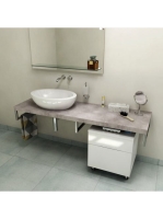 Sapho Avice mosdópult 130x49,5 cm, cement szürke AV137 - Für