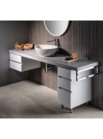 Sapho Avice mosdópult 180x49,5 cm, cement szürke AV187 - Für