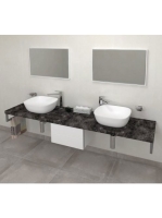 Sapho Avice mosdópult 210x49,5 cm, zúzott kő AV219 - Fürdősz