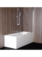 Polysan Spera kádparaván 75x150 cm, csiszolt alumínium keret