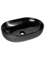 Sapho Sapho Caleo kerámia mosdó 60,5x42 cm, matt fekete CA59