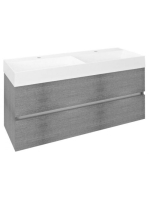 Sapho Odetta két fiókos mosdótartó szekrény 118x43,5 cm, ezü