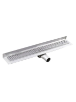 Gelco Manus rozsdamentes acél zuhanyfolyóka Onda ráccsal, fa