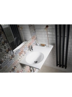 Sapho Juno öntött márvány mosdó 80x46 cm, balos JU080 - Fürd