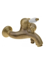 Sapho Kirké kádtöltő csaptelep fehér kerámia karral, zuhanys