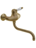 Sapho Kirké fali mosdó csaptelep fehér kerámia karral, bronz