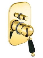 Sapho Kirké falba épített 2 irányú csaptelep fekete kerámia